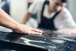clean car paint surface